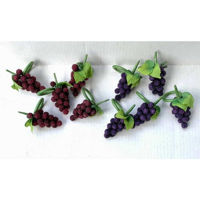 Set 10 Napkin Rings Grapes Beaded Fruit For Sale In Richmond - Image 6 of 6