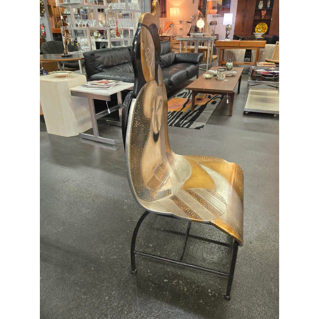 Art Nouveau Carved Wooden Art Chair For Sale - Image 3 of 9