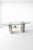 Mid-Century Modern 1980s Brushed Steel and Brass Console Table For Sale - Image 3 of 3