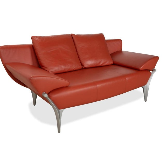Modern 1600 Two-Seater Sofa in Leather from Rolf Benz For Sale - Image 3 of 17