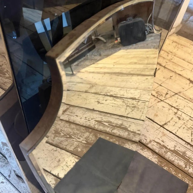 An Iconic 1950s Mid-Century Modern Gio Ponti Style Shield Italian Wall Mirror For Sale - Image 9 of 14