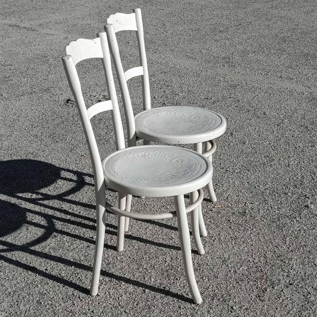 Wood White Chairs, 1930s, Set of 2 For Sale - Image 7 of 18
