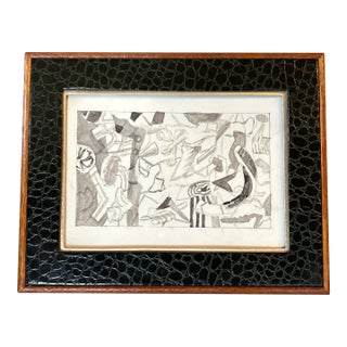 1950’s Original Abstract Expressionist Watercolor Painting For Sale
