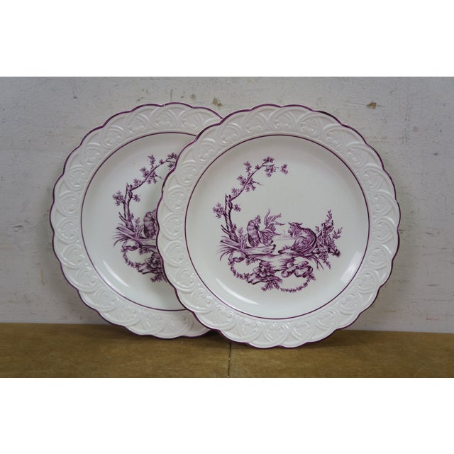 Antique Wedgwood Etruria England Mennecy 5283 Dinner Serving Plates 9" - Set of 11 For Sale - Image 10 of 14