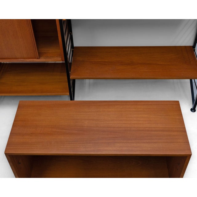 Mid-Century Ladderax 6-Bay Shelving System by Robert Heal for Staples Cricklewood, 1960s, Set of 6 For Sale - Image 10 of 18