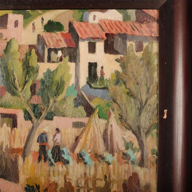 Iain Macnab of Barachastlain (Scottish, B. 1890 - 1967) "Talking in Village" Painting. For Sale - Image 9 of 11