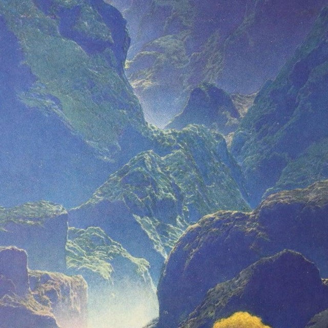 1930s Antique Maxfield Parrish Edison Mazda Calendar Print “Moonlight” C1932 For Sale - Image 5 of 7