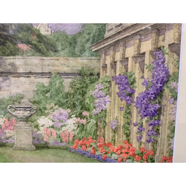 “English Garden” Watercolor by Frances Drummond For Sale In Providence - Image 6 of 12