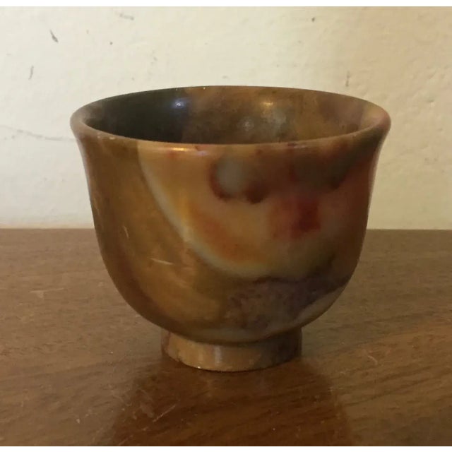 Antique 19th Century Chinese Carved Agate Stone Wine Cup For Sale - Image 9 of 13