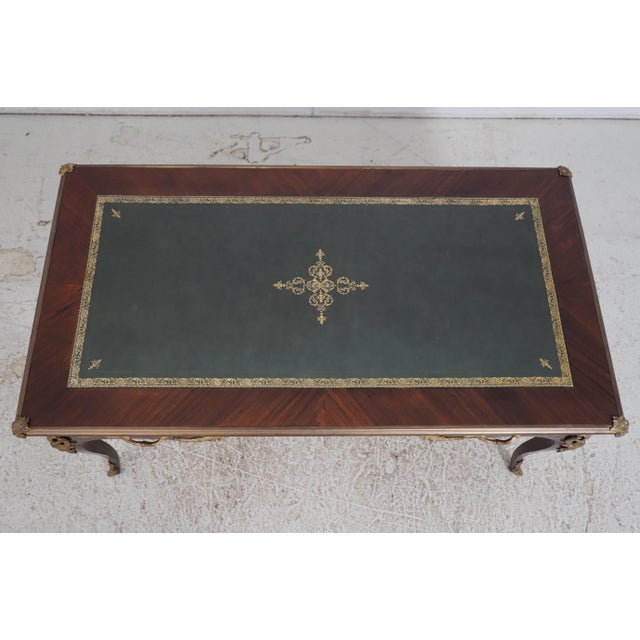 Vintage 19th Century Louis XV Style Walnut Beaureauplate Partner Writing Desk For Sale In Philadelphia - Image 6 of 17