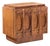 Tobago Brutalist Mid Century Walnut Nightstand For Sale