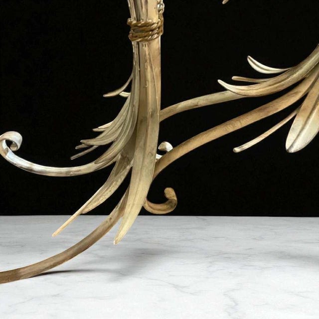 Regency Sheaf of Wheat Console or Entryway Table After Maison Baguès, Italy For Sale - Image 12 of 18