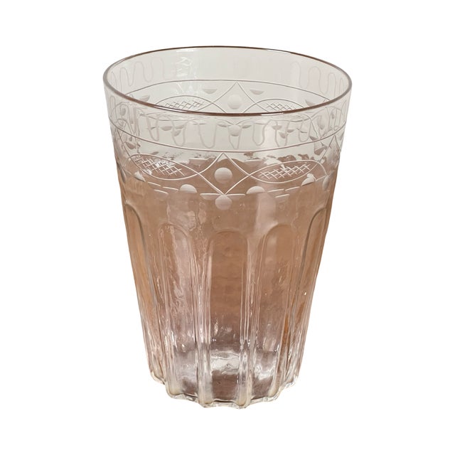 Transparent Attributed Boston & Sandwich Wheel Engraved Mold-Blown Glass Table Vase, Circa 1845–1860 For Sale - Image 8 of 8