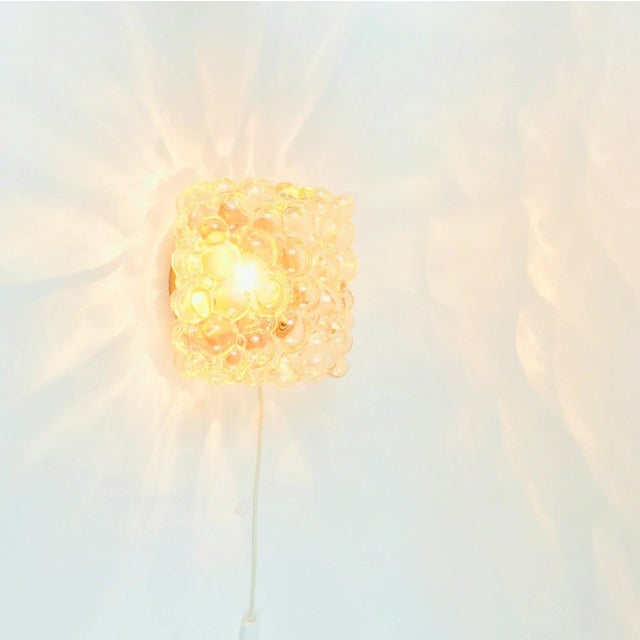 Mid-Century Modern Amber Bubble Glass Flush Mount by Helena Tynell for Limburg, Germany, 1970s For Sale - Image 9 of 14