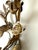 Vintage Italian Mirrored Gilt Metal and Porcelain Rose Sconces, 1940s, Set of 2 For Sale - Image 10 of 18