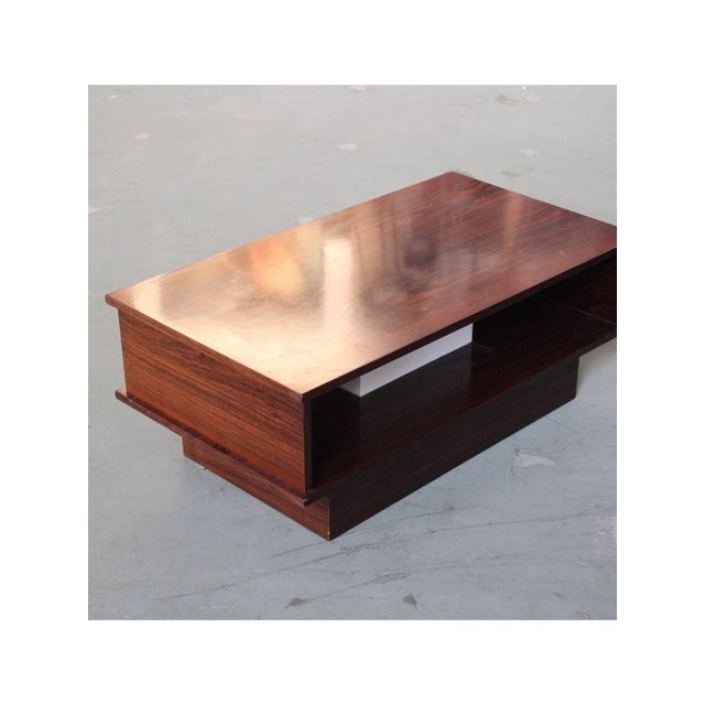 Brown Double-Sided Coffee Table with White Drawers, Italy, 1960s For Sale - Image 8 of 15