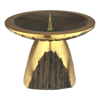Brutalist Bronze Candleholder by Horst Dalbeck, 1960s For Sale