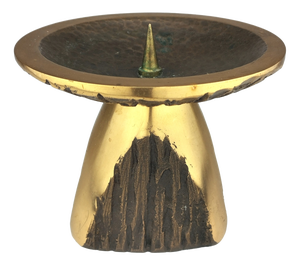 Brutalist Bronze Candleholder by Horst Dalbeck, 1960s
