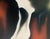 Painting may be sent rolled with the stretcher. The work is sold unframed. Photos present a visualization of a framing....