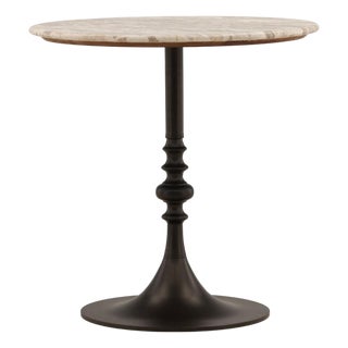Crema Marble Round Bistro Table For Sale
