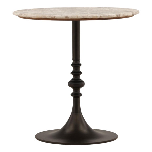 Crema Marble Round Bistro Table For Sale