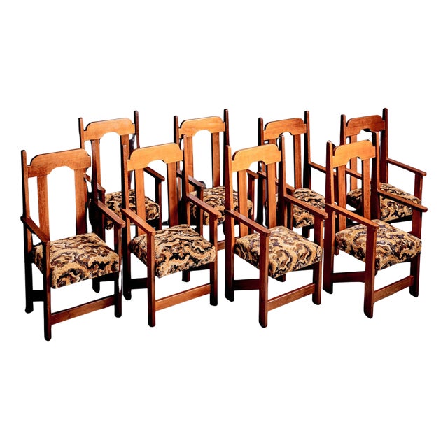 Handcrafted Redwood Dining Chairs, 1960s, Set of 2 For Sale