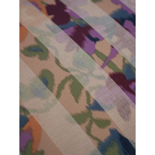 Pair French Louis XV Style Painted & Upholstered Ottoman Stools For Sale - Image 9 of 12