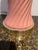 1980 Mauve Pink Swirl Table Lamp For Sale - Image 4 of 7