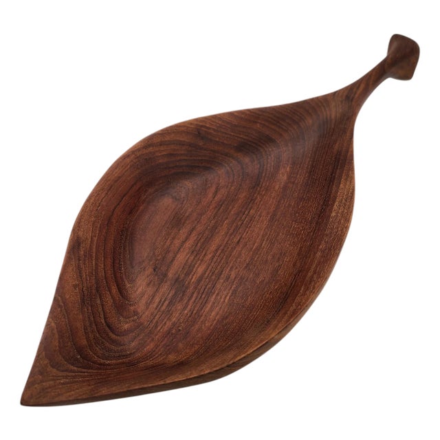 Vintage Teak Milan Style Carved Bowl For Sale