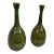 Green Vases with Crackle Glaze and Aged Green Finish - a Pair For Sale