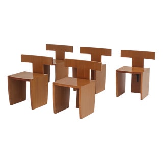 Modern Accent Chair in Light Wood, 1960s For Sale