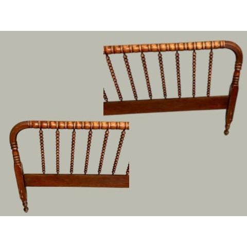 Wood Antique Jenny Lind Spindle Bed-Headboard Footboard-Twin-Farmhouse-Wood-Cottage For Sale - Image 7 of 11