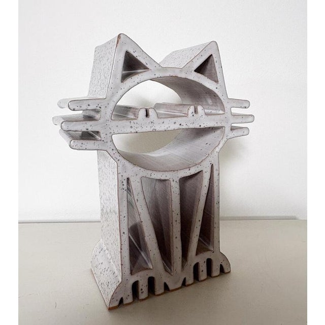 1960s Mid-Century Ceramic Cat by Gianni Polerti, Italy, 1960s For Sale - Image 5 of 11