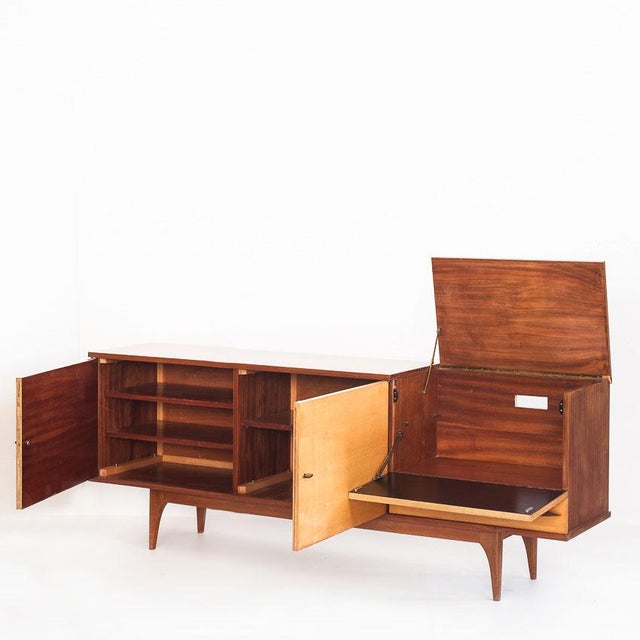 Mid-Century Modern Mid-Century Brown Wooden Sideboard, France, 1960s For Sale - Image 3 of 13