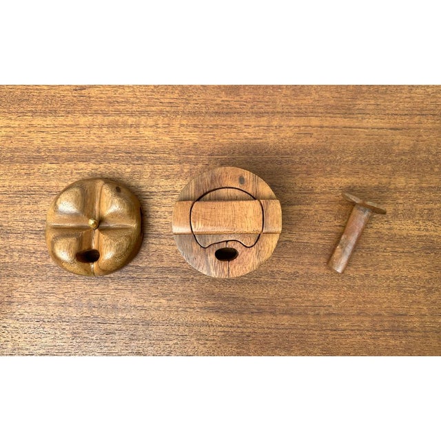 Vintage Teak Apple Shaped Secret Box, 1970s For Sale - Image 5 of 17