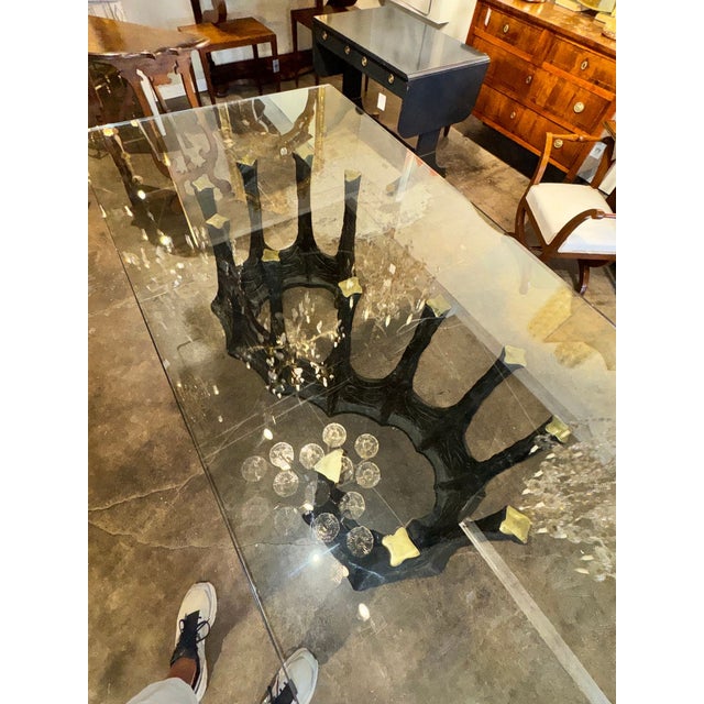 Bronze Paul Evans Design Dining Table For Sale In Dallas - Image 6 of 6