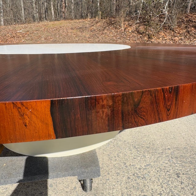 1960s Large Rosewood Milo Baughman for Thayer Coggin Environment 70 Rotating Coffee Table For Sale - Image 5 of 12