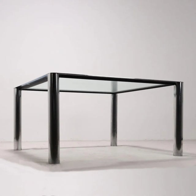 Silver Chrome and Glass Coffee Table, 1960s-1970s For Sale - Image 8 of 9