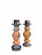 Vintage Postmodern Carved Soapstone Candlesticks , a Pair For Sale - Image 4 of 11