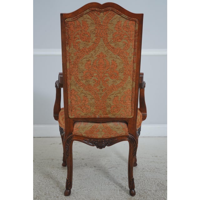 Henredon Set of 8 Henredon Walnut Louis XV Dining Chairs For Sale - Image 4 of 18
