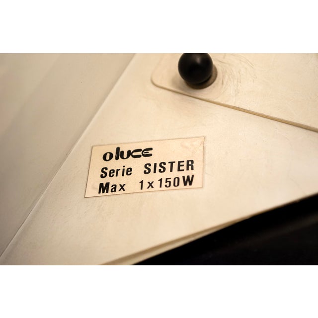 Metal Modern Italian Metal and Plastic Sister Floor Lamp by Dalisi for Oluce, 1990s For Sale - Image 7 of 8