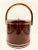 Mid-Century Modern Vintage Georges Briard "Wood Grain" Pattern Ice Bucket For Sale - Image 3 of 11