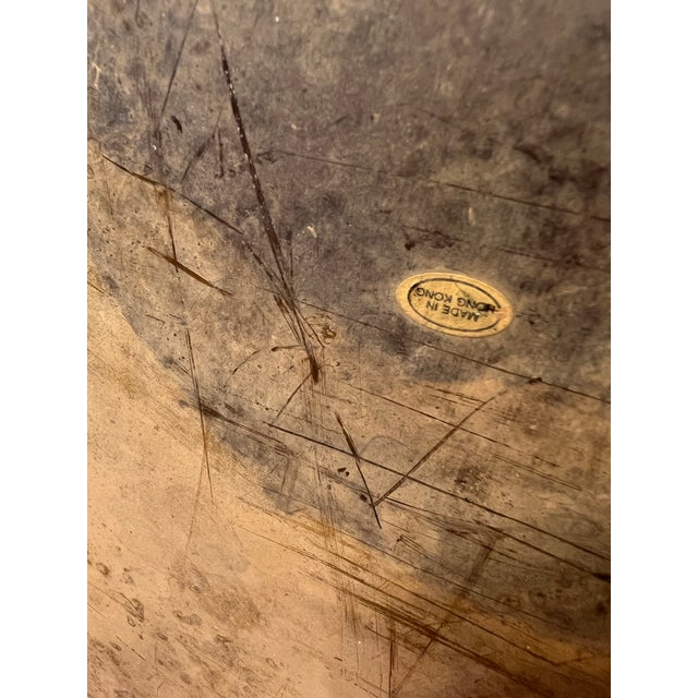 Mid-Century Modern 1970s Large Brass Round Planter For Sale - Image 3 of 7