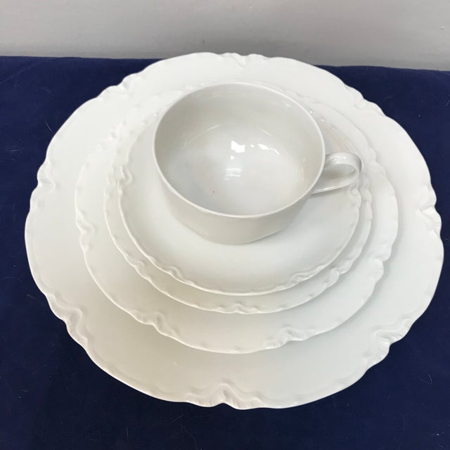 1900's Antique Haviland "Ranson" Limoges White Scalloped China
