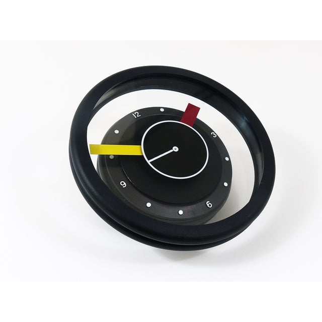 1990s Postmodern Round Pop Art Desk or Table Clock, Italy, 1990s For Sale - Image 5 of 18