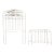 Pair Tall Vintage French Country Cast Iron White Twin Bed Frames Headboards For Sale
