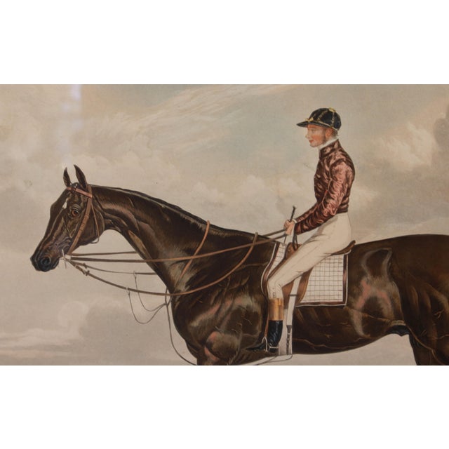 Aquatint titled "Nutwith, The Winner of the Great St. Leger Stakes at Doncaster, 1843". Owned by S. Wrather, Esquire, and...