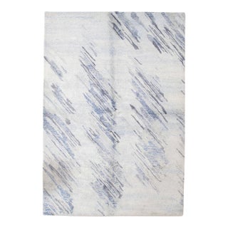 Hand-Knotted Modern Abstract Rug 5'5" X 7'10" For Sale
