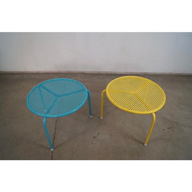 1950s 1950’s Mid-Century Modern Patio Stackable Side Tables - A Pair For Sale - Image 5 of 12