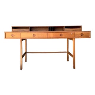 Vintage MCM Peter Lovig Nielsen for Hedensted Mobelfabrik Flip Top Teak Writing Desk For Sale